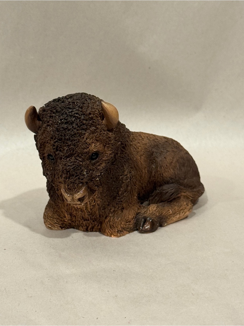 Vintage VTG Stone Critters Buffalo Resting Bison Figurine SC-894 Hand Painted